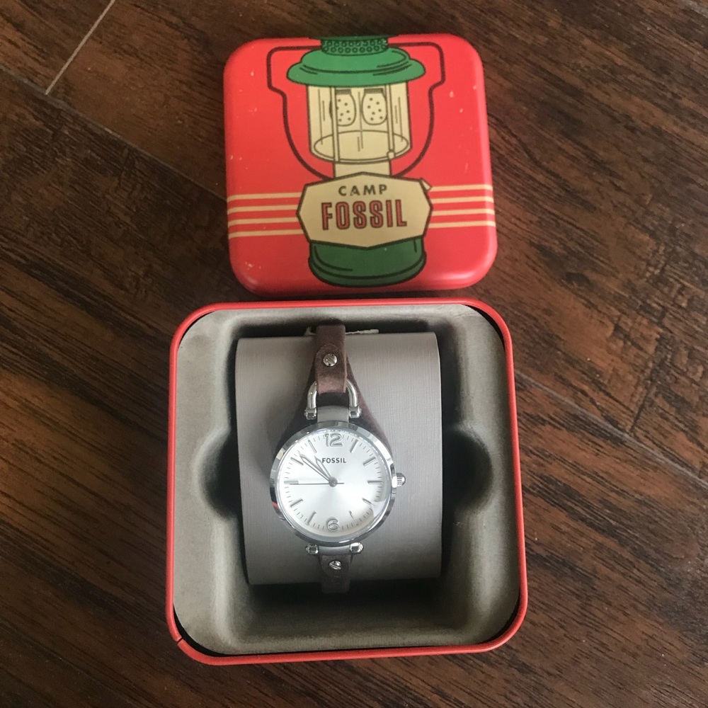 Fossil Georgia Brown Leather Watch